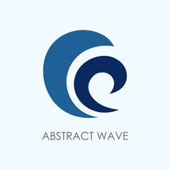 Abstract wave logo template