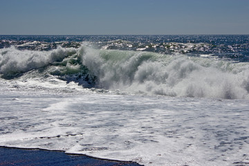 The roar of Pacific surf