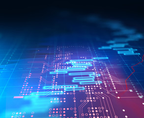 stock market investment graph with indicator and volume data.