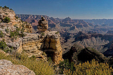 Rock formation called "The Duck" in the Grand Canyon.