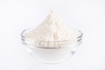 Baking soda (Sodium bicarbonate) White background