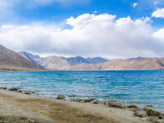 Pangong Lake or Pangong Tso, Ladakh, India.