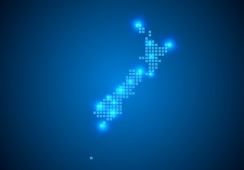 Abstract blue background with map, internet line, connected points. map with dot nodes. Global network connection concept. Wire frame 3D mesh polygonal network line. vector.