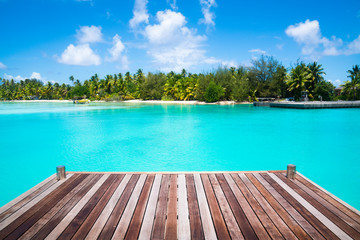 Dock in Bora Bora - obrazy, fototapety, plakaty