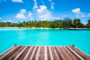 Fototapeta na wymiar Dock in Bora Bora