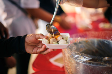 Food from the rich gives to the poor: a society of help