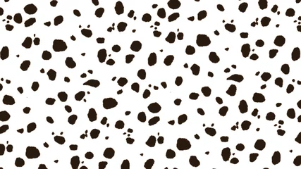 Fotobehang A Black and White Background of Dalmatian Spots © pamela_d_mcadams