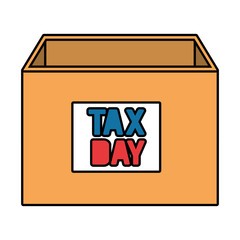 tax day box carton empty