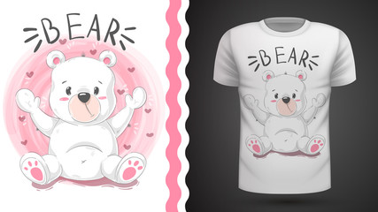 Cute bear - idea for print t-shirt