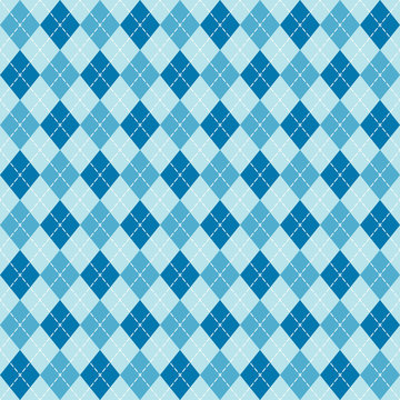 blue argyle diamond sweater seamless pattern