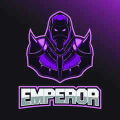 Warrior Esport Logo. Esport logo template with wearing a helmet and combat armor