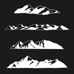 Hand Drawn Mountains - Vector Illustrations of hand drawn mountains and mountain ranges © Giraphics