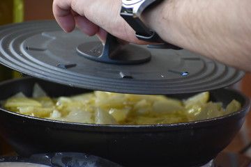 cooking closeup potato