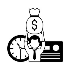 businessman with money bag