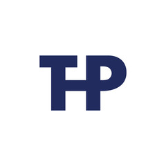 Fototapeta premium letter thp simple geometric line logo vector