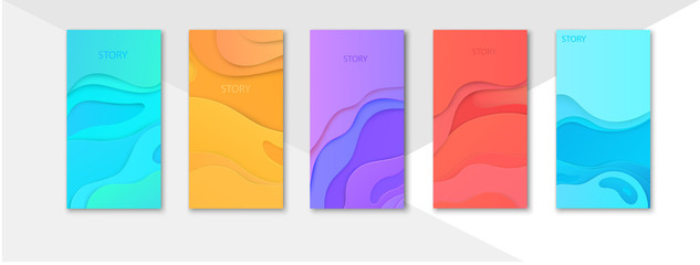 Colorful editable templates for social networks stories, instagram story, shopping.