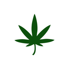 Marijuana leaf simple icon