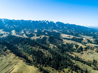 Naklejka premium Snow mountain high altitude scenery Xinjiang China
