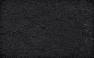 Dark grey black slate stone background or texture