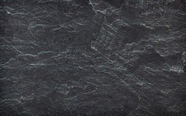Dark grey black slate stone background or texture