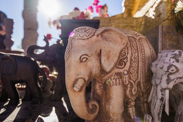 elephant statue in thai temple