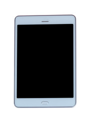 smartphone with blank screen isolated on white