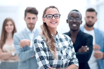 businessman and professional multinational business team