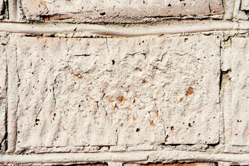 Old painted brick wall background. Brick wall texture