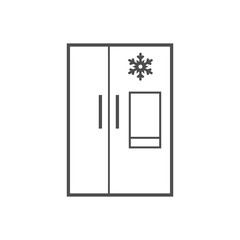 Freezer, refrigerator icon. Vector illustration, flat design.