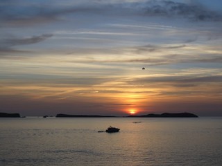 Obraz premium Sunset on the island of Ibiza, Spain