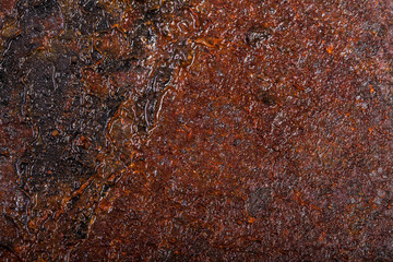 wet rusty sheet metal. old background