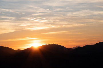 Fototapeta na wymiar Mountain sunset