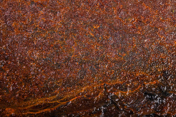 wet rusty sheet metal. old background