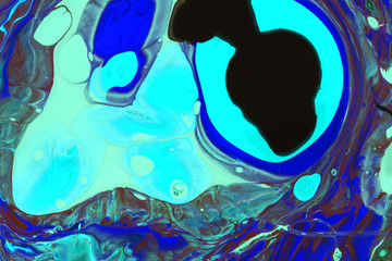 Abstraction of aquamarine paint