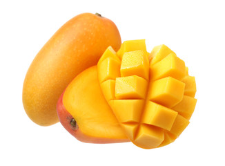 Mango on white background