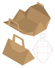Box packaging die cut template design. 3d mock-up
