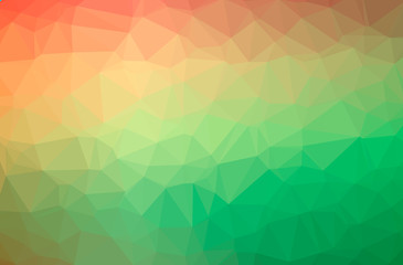Illustration of abstract Green horizontal low poly background. Beautiful polygon design pattern.