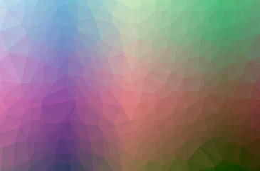 Illustration of abstract Green, Orange, Purple horizontal low poly background. Beautiful polygon design pattern.