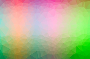 Obraz premium Illustration of abstract low poly green horizontal background.