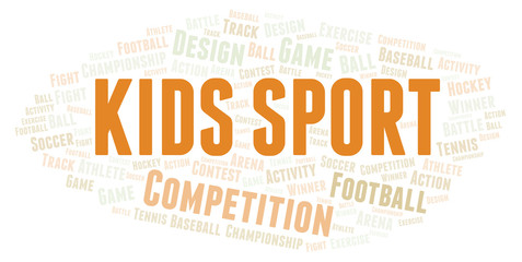 Kids Sport word cloud.