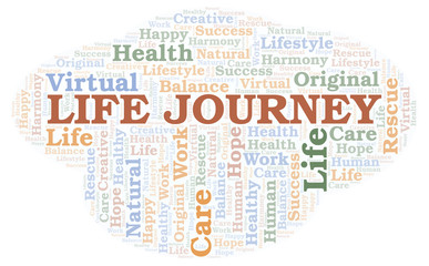 Fototapeta premium Life Journey word cloud.
