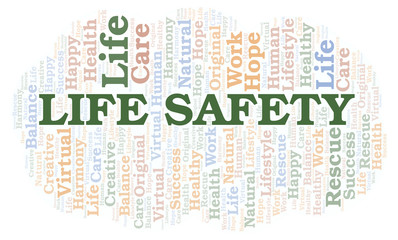 Life Safety word cloud.