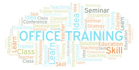 Obraz premium Office Training word cloud.
