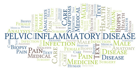 Fototapeta premium Pelvic Inflammatory Disease word cloud.