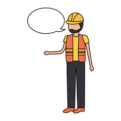 worker construction talking