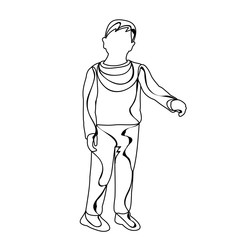  white background, sketch, guy, simple lines