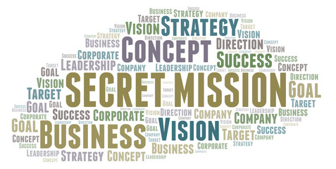Secret Mission word cloud.