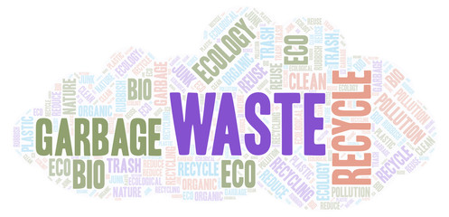 Fototapeta premium Waste word cloud.