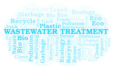 Wastewater Treatment word cloud.