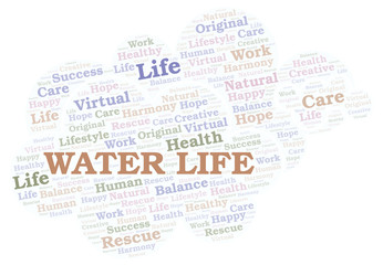 Obraz premium Water Life word cloud.